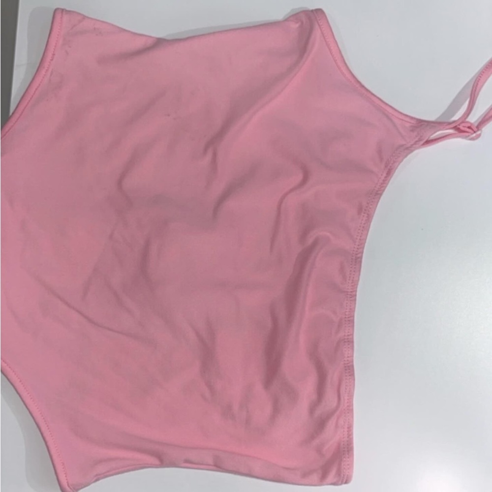 Pink one strap bodysuit